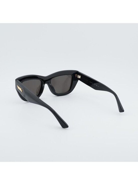 Bottega Veneta BV1218S 001 Sunglasses Black Cat Eye Frame, Grey Lenses